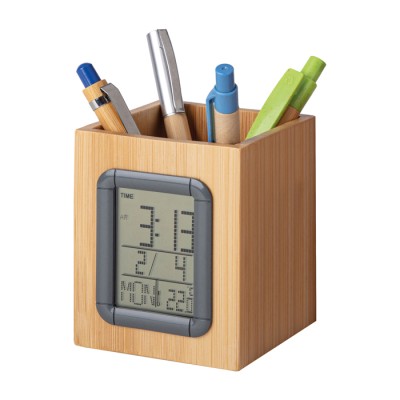 Porta penne in bamboo multifunzione - Bamboo pen holder cod. PH551