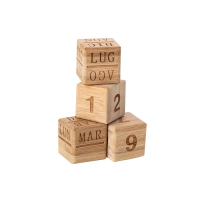 Calendario perpetuo in bamboo da stampare