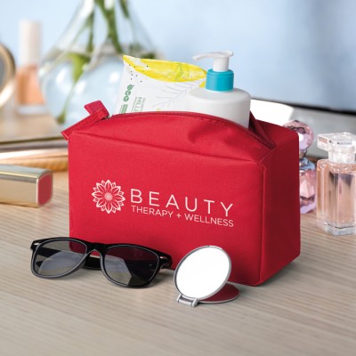 Beauty case con chiusura zip