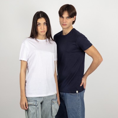 T-shirt adulto cotone biologico pettinato - White organic cod. NK161
