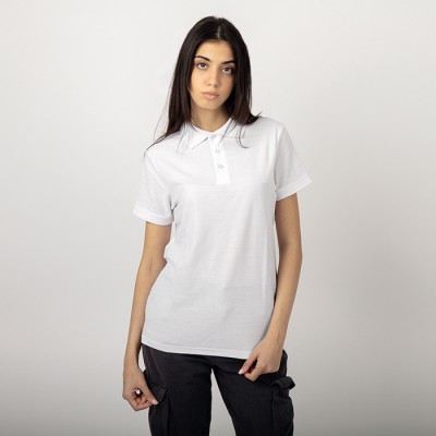 Polo mezza manica in polycotton, bianco Cod. Art. NK211