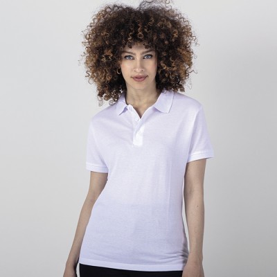 Polo mezza manica in polycotton, bianco Cod. Art. NK211