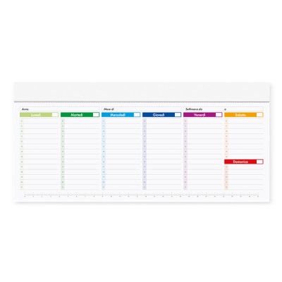 PLANNING con testata cartoncino bianco