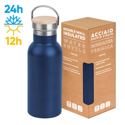 OUTDOOR BOTTLE 500 Borraccia in acciaio inox 304/201 Cod. Art. PC431