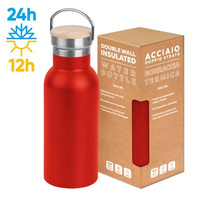 OUTDOOR BOTTLE 500 Borraccia in acciaio inox 304/201 Cod. Art. PC431