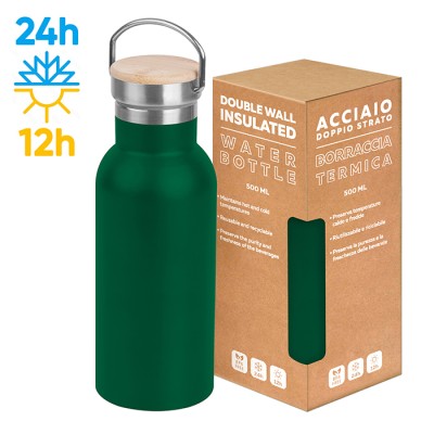 OUTDOOR BOTTLE 500 Borraccia in acciaio inox 304/201 Cod. Art. PC431