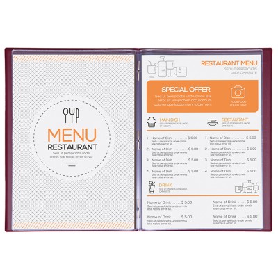 Porta menu bar a due ante da personalizzare