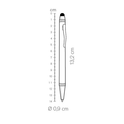 Penna personalizzata con gommino per touch screen PD072