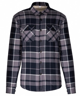 Giacca a quadri con fodera in sherpa - cod. RWKB579
