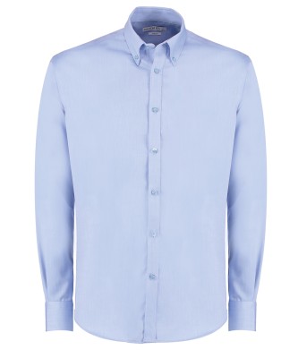 Camicia slim fit in twill Oxford non stiro a maniche lunghe (vestibilità attillata) - cod. RWKK139
