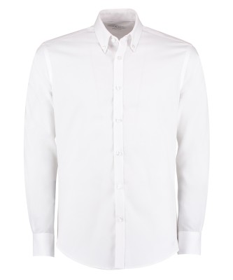 Camicia slim fit in twill Oxford non stiro a maniche lunghe (vestibilità attillata) - cod. RWKK139