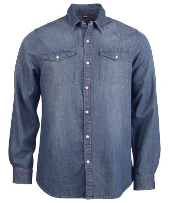 Camicia in denim a maniche lunghe da uomo - cod. RWKB519