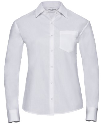 Camicia da donna a maniche lunghe in popeline di cotone 100% - cod. RWJ936F