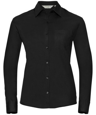 Camicia da donna a maniche lunghe in popeline di cotone 100% - cod. RWJ936F