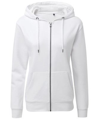 Felpa con cappuccio organica con cerniera da donna - cod. RWAQ081