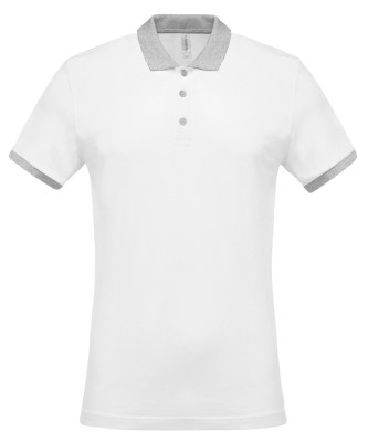 Polo in piquet bicolore - cod. RWKB258