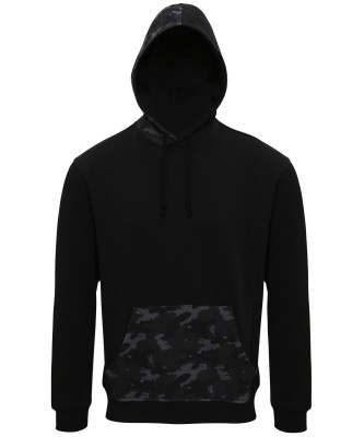 Felpa con cappuccio con finiture mimetiche da uomo - cod. RWAQ047