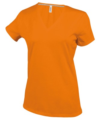 T-shirt da donna a maniche corte con scollo a V - cod. RWKB381