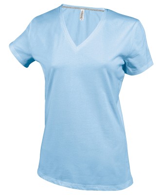 T-shirt da donna a maniche corte con scollo a V - cod. RWKB381