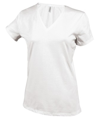 T-shirt da donna a maniche corte con scollo a V - cod. RWKB381