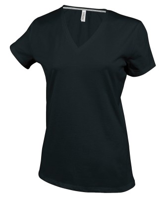 T-shirt da donna a maniche corte con scollo a V - cod. RWKB381
