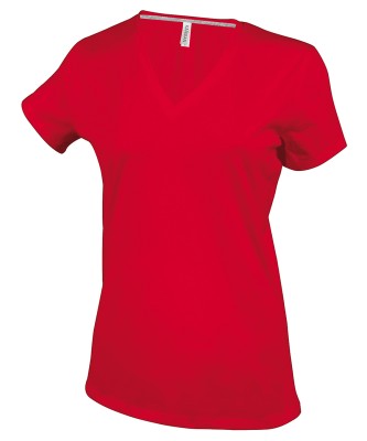 T-shirt da donna a maniche corte con scollo a V - cod. RWKB381