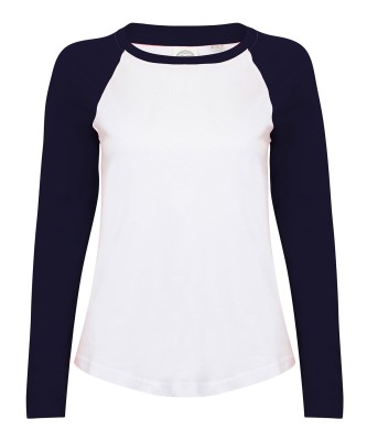 T-shirt da baseball a maniche lunghe da donna - cod. RWSK271
