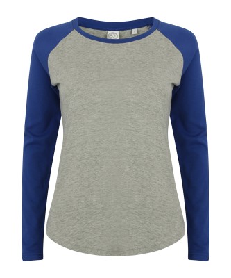 T-shirt da baseball a maniche lunghe da donna - cod. RWSK271