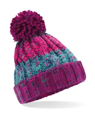 Berretto con pompon a cavatappi Junior - cod. RWB486A