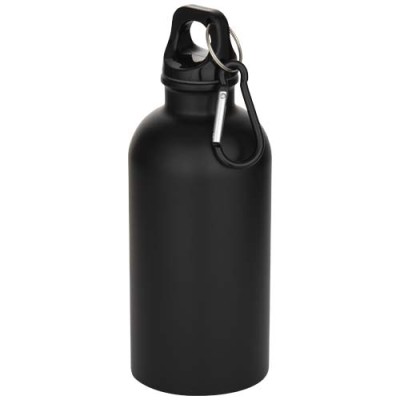 Borraccia da 400 ml in acciaio inossidabile certificato RCS a parete singola con moschettone Oregon - cod. P100871