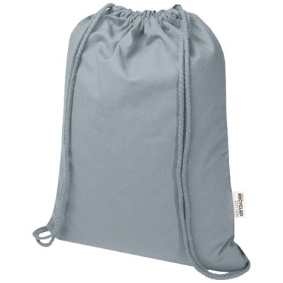 Borsa con cordoncino  in materiale riciclato GRS da 140 g/m² Oregon Blend - 5L - cod. P120761