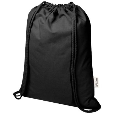 Borsa con cordoncino  in materiale riciclato GRS da 140 g/m² Oregon Blend - 5L - cod. P120761