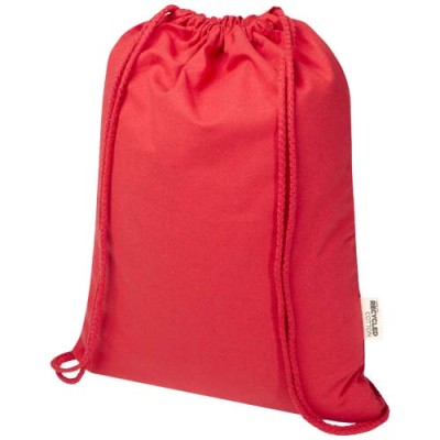 Borsa con cordoncino  in materiale riciclato GRS da 140 g/m² Oregon Blend - 5L - cod. P120761