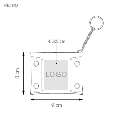 Portachiavi portamonete bicolore - Pochette key cod. CA069