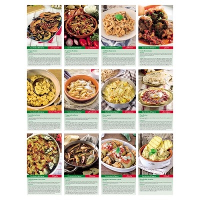 Calendario Illustrato mensile 12 fogli - Gastronomia cod. PA132