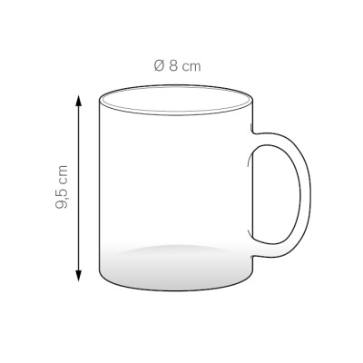 Tazza vetro effetto ghiaccio fondo colorato - Ice color mug cod. PC375