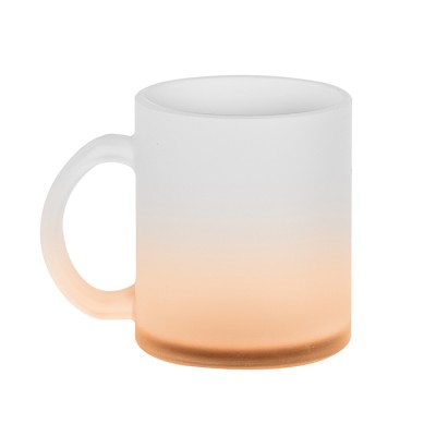 Tazza vetro effetto ghiaccio fondo colorato - Ice color mug cod. PC375