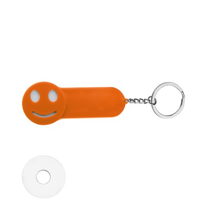 Portachiavi in plastica e metallo - Smile cod. PE124