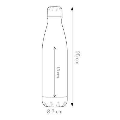 Borraccia termica acciaio 500 ml doppio strato 304+201 - Steel mat bottle 500 cod. PC414