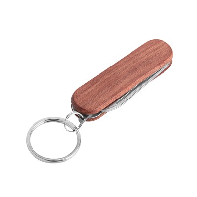 Portachiavi coltellino in legno 3 funzioni - Multi-tool 3 cod. PC783