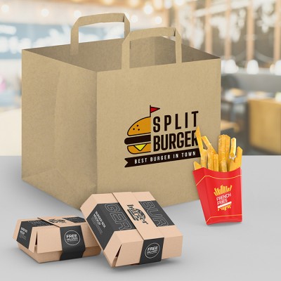 Shopper in carta avana - Compact take away cod. PG025