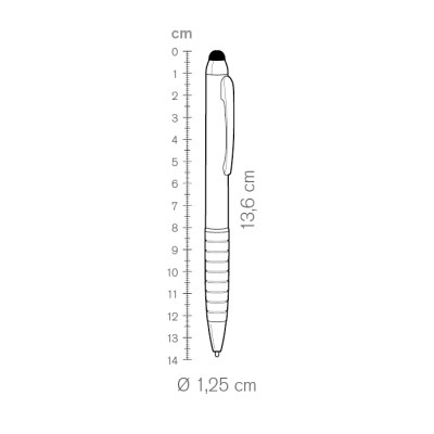 Penna a sfera con gommino per touch screen - Holly cod. PD104