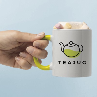 Tazza in ceramica con interno e manico colorati - Color mug simply cod. PC467NB