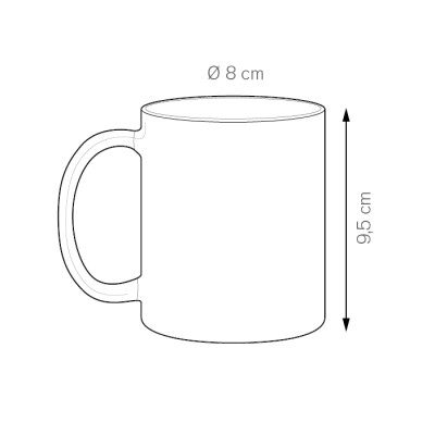 Tazza in ceramica con interno e manico colorati - Color mug simply cod. PC467NB