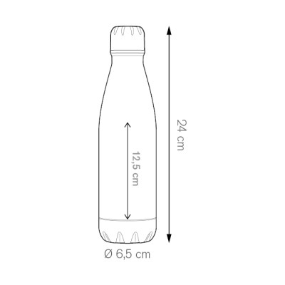 Borraccia alluminio 600 ml - Alum bottle 600 cod. PC494