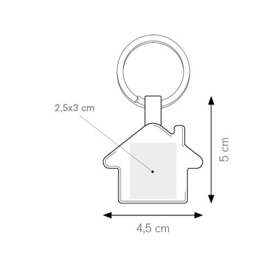 Portachiavi ad anello piatto - Fine house cod. PE010
