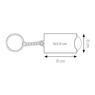Portachiavi con disco in plastica estraibile per carrello spesa - Coin cod. PE126