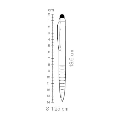 Penna a sfera con gommino per touch screen - Advance cod. PD092