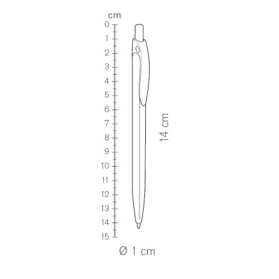 Penna a sfera in paglia di frumento/abs - Wheat cod. PD491