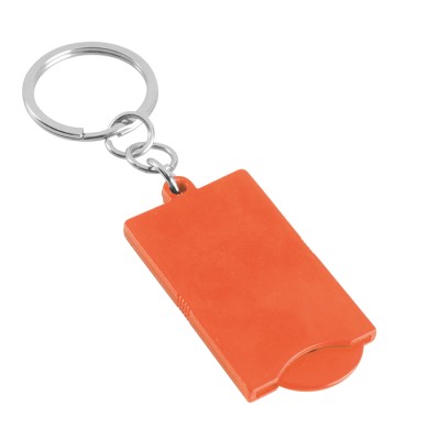 Portachiavi con disco in plastica estraibile per carrello spesa - Coin cod. PE126